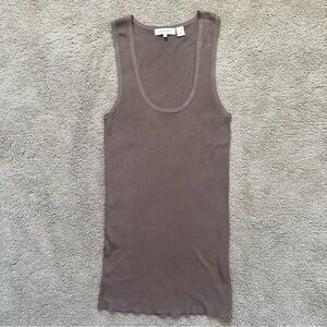 Inhabit Scoop Neck Tank in Color Peat 🤎, Size Medium